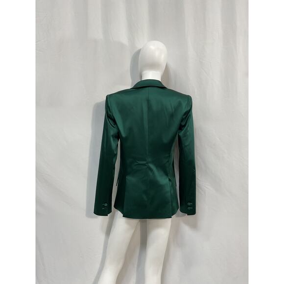 L'Agence 'Chamberlain' Green Acetate Blazer Size 2 - Picture 3 of 5